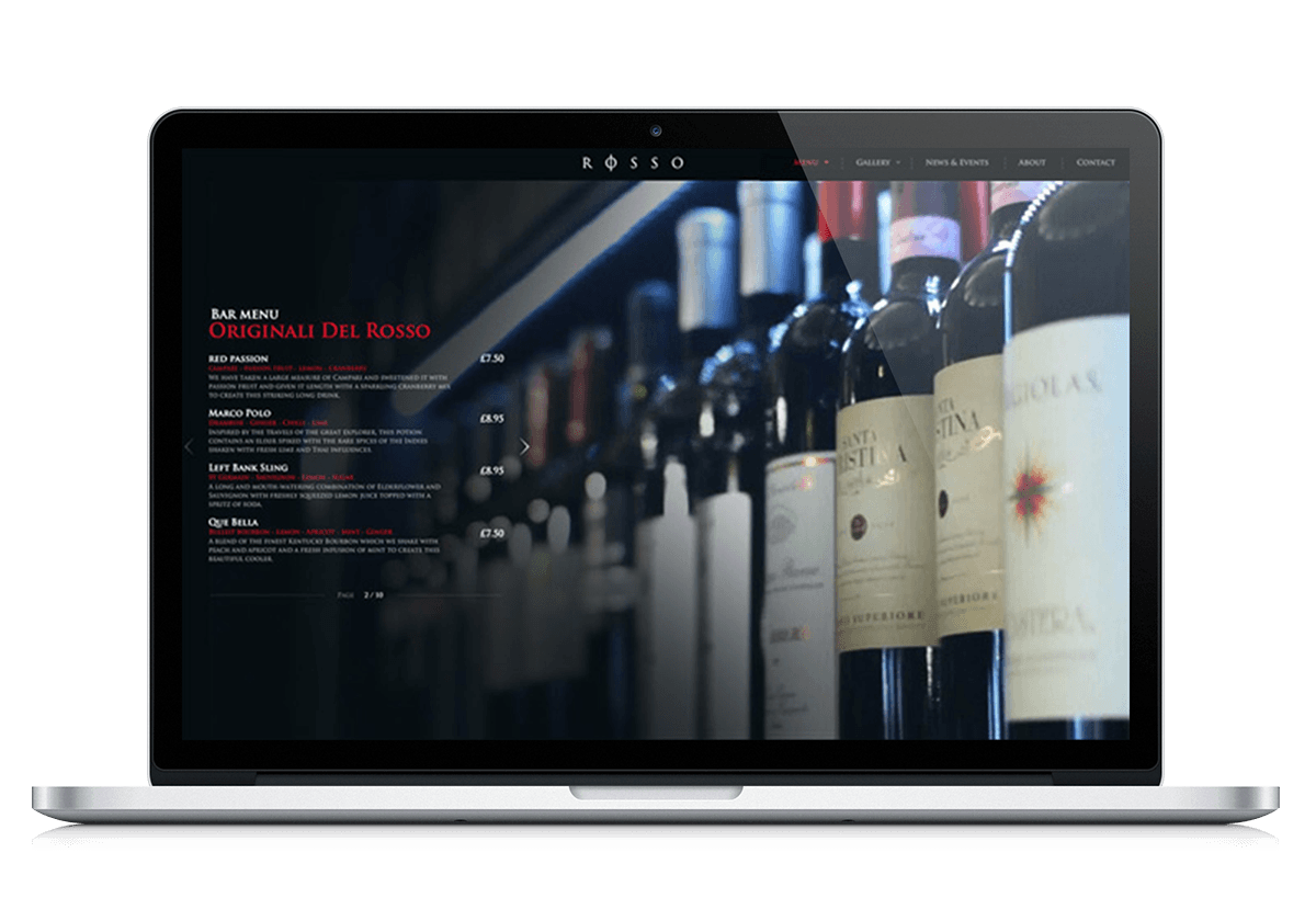 Rosso website design